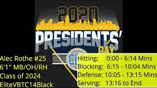 Alec Rothe #25 2020 Presidents Cup HL