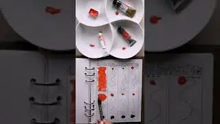 СРАВНЕНИЕ АКВАРЕЛИ. Пигмент Пиррол оранжевый P. O. 73. ORANGE pigment for watercolor. Pyrrole Orange