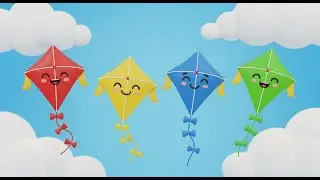 Four Little Toy Kites Fly Fly Fly | Nursery Rhymes for Kids & Baby Songs