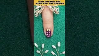 Colorful net style nail art design trick #shorts