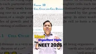 Most Important Topics for NEET 2026 from Cell Cycle and Cell Division!