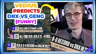Worlds Caster Vedius Predicts DRX vs GENG [FUNNY]