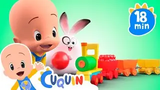 Ride on the color train | Cleo & Cuquin Educational Videos for Children