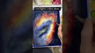 Watercolor Painting of Swan Nebula #speedpainting #timelapseart #timelapsepainting #watercolorart