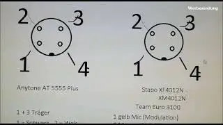 Wie ich die Anytone AT 5555 Plus Mikrofon Kupplung auf Stabo XF4012N Mikrofone gelötet habe.
