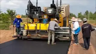 SUMITOMO JPaver HA60C หน้างาน ปูยางหนา ประมาณ 7 cm