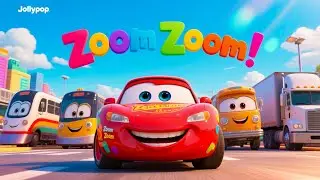 Zoom Zoom Song for Kids | Cars, Bus, Train & Airplane Fun | Jollypop Nursery Rhymes
