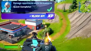 Damage opponents while in a vehicle - Fortnite