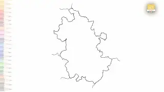 Anhui map drawing easy | Outline sketches | How to draw Anhui map step by step simply | #artjanag