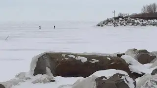 Filming a movie on a frozen Lake Erie preview