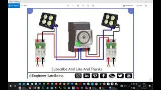 كيف تشغل لمبتين عن طريق عداد الوقت Macromat