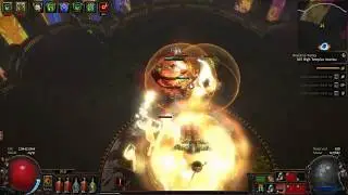 PoE 3.6 - Hardcore Synthesis - Act 5-7 boss fights - KingXeo - Juggernaut - HoAg Cyclone