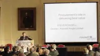 Steve Rowsell - UK Highways Agency Head of Procurement