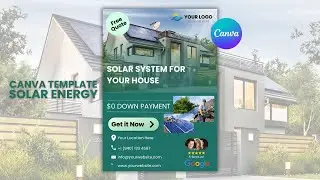 How to Design a Solar Energy Flyer in Canva | Step-by-Step Tutorial for Beginners 🌞