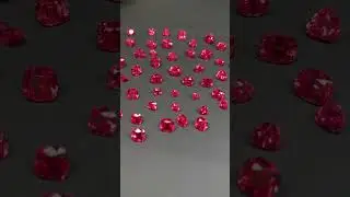A collection of Jedi spinel in various cuts, known for their dazzling sparkle & rich, vibrant color