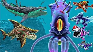 Hungry Shark World New Shark | Giant Colossal Squid Boss | New UNDERSHARKER Shark Update Gameplay 