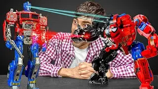 🤯 FAÇA VOCÊ MESMO no NÍVEL 999! Criando VENOM HOMEM-ARANHA Vs OPTIMUS PRIME VENOM!