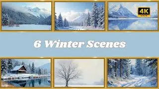 Winter Art Gallery | 6 Calm Seasonal Scenes 4K | Visual Vantage