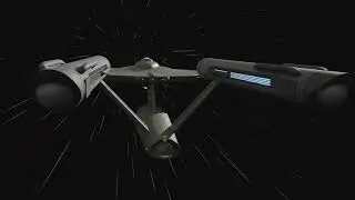 TOS Enterprise, TNG-Style Warp Effect | A Star Trek Fan Animation