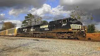 NS 10A Autoracks southbound in Stockbridge