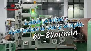 DABA Stack Type 320mm 5 Color Label Roll Flexo Printing Machine With Slitting Unit Ship To Algeria