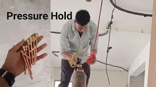 Ac copper piping pressure hold work ⚡✅ #acservice #actechnician #airconditioner #hvac