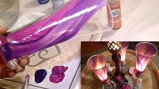 DIY - How I Painted Candle Holders With A Marbled Look