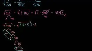 Zjednodušování zlomků pod odmocninou | Základy algebry | Matematika | Khan Academy