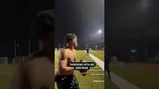 Throw with NO arm pain👀 #sports #football #nfl #ncaa #quarterback #madden #highschoolfootball