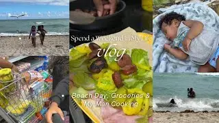 Spend A Real Life Weekend In My Life Vlog | Beach Day, Groceries & My Man in the Kitchen 