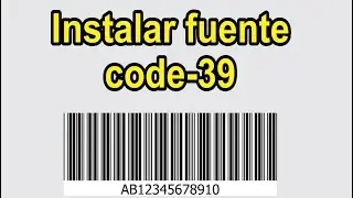 Install code39 font (barcode)