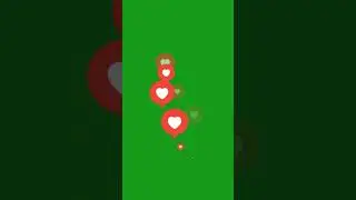 Heart shaped balloons blowing up #animation #chromakey #greenscreen #videoediting #vfx #viewport