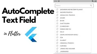 Flutter AutoComplete Text Field and Search | Flutter Tutorial