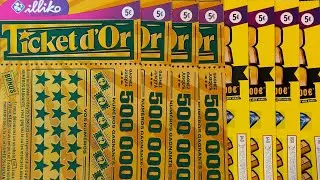 Grattage de 4 Ticket d'or VS 4 Super 10 ou 200 🙂😱😊