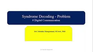 Syndrome Decoding of Linear Block Codes - Problem