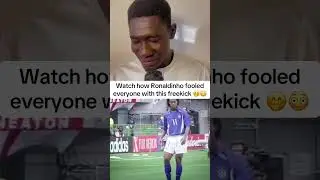 Watch how Ronaldinho fooled everyone with this freekick 🤭😳#football #foryou #trending #ronaldinho