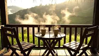 Cozy Morning Jazz Cabin for Positive Energy | Gentle Lakeside Jazz Background Music for Work ☕☕☕