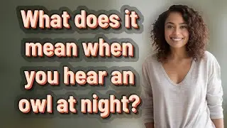 What does it mean when you hear an owl at night?