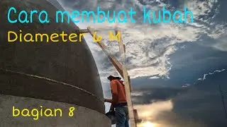 Cara membuat kubah diameter 6 m ..pek. plesteran. Masjid Al Akhlaq Kalirejo Pesawaran