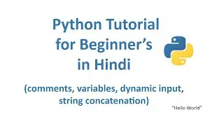 Python Tutorial with Notes (Comments, Variables, User Input, String Concatenation)