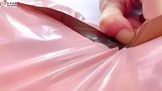 Custom Printed Courier Shipping Package Postage Parcel Mailing Bags Pink Poly Mailers With Handle