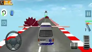 Impossible Track Mega Ramp Ambulance Driving - Ambulance Stunt Car Racing Game - Android Gameplay #3
