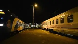 Stacja Białogard. Wyjazd EU07-331 z 