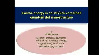 Exciton binding energy in an InP/ZnS core/shell Quantum dot nanostructure.
