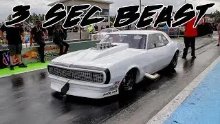 BIG BLOCK NITROUS CAMARO SHOWED THE ET FOR THE 1ST TIME AT LIGHTS OUT 11 AND WOW!