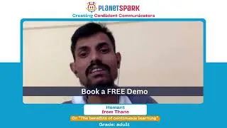 Hemant stepping up as a confident communicator with PlanetSpark! 🎉