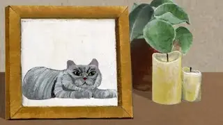 Cat trapped in frame - Robbe Kerwyn | IAO2 2D Cutout Animation | RITCS Animation BA2 2023