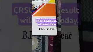 B.Ed result first year 2024#crsu #crsubed #crsubedexamlatestupdate #crsuupdate #crsuresult