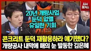 콘크리트 둔덕 재활용하라 얘기했다?...개량공사 내막에 매의 눈 발동한 김은혜