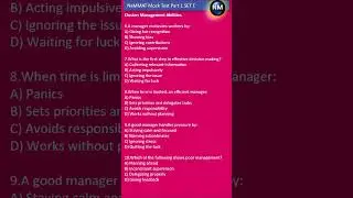 NaMMAT Mock Test Part 1 SET E:Personal and Interpersonal Traits | Practice Questions  Answering Tips